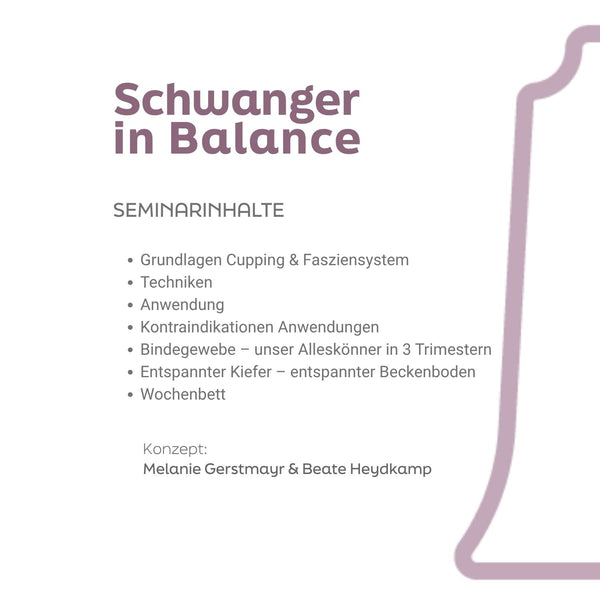 Seminar "Schwanger in Balance" mit Hebammen-Cupping-Set
